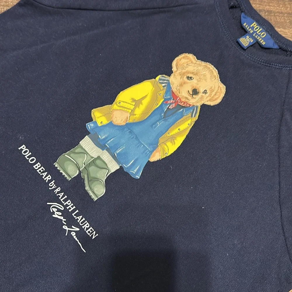 Ralph Lauren Navy Dress with Polo Bear Graphic